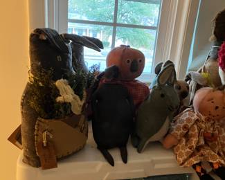 Lots of primative , craft handmade items