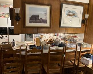 Full Kitchen, Ladder Back Chairs 
