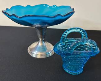 Sterling Blue Glass 
