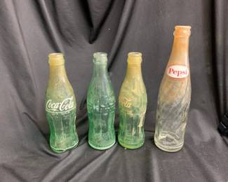 9 Vintage Cola Bottles