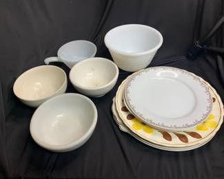 Nchor Hocking Milk Glass Soup Bowl And More