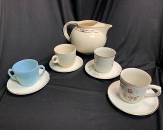 Blue Fire King Sugar Bowl And More