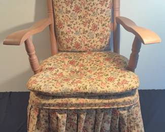 Comfy Floral Wooden Chair