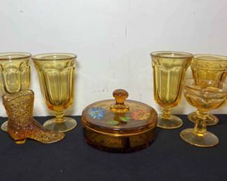 Amber Glassware Collection