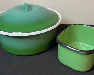 Gorgeous Green Enamelware 