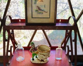 Retro Red Metal Shelf Other Items 