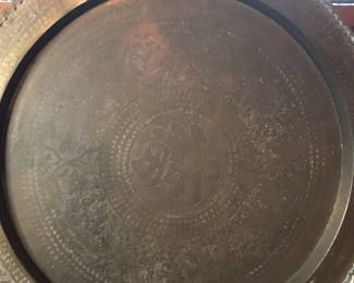 Asian Brass Tray 