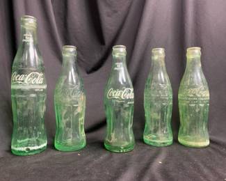 6 Vintage Coke Bottles