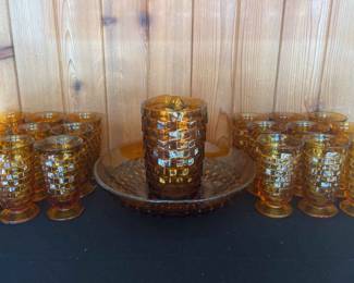 Amber Glassware Set