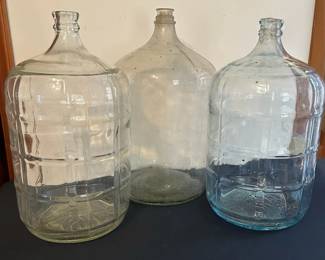 3 Large Glass Water Bottles