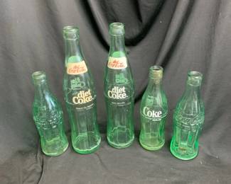3 Vintage Coke Bottles