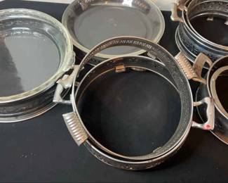 Assorted Casserole Holders With 2 Casserole Dishes