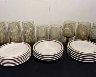 Asian Stoneware Dining Lot
