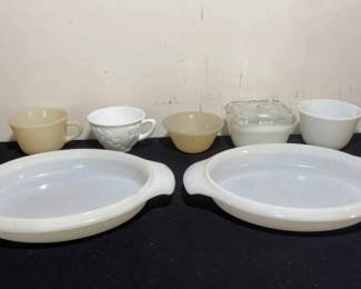 Miscellaneous Milk Glass PYREX, FireKing, And More