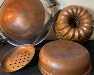 Beautiful Vintage Copper Colored Kitchenware