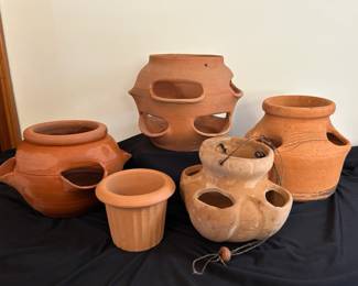 Strawberry Clay Pots