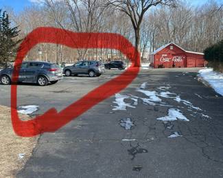 Parking here- about 10-15 cars. Respect my clients property. If full, park on the street.