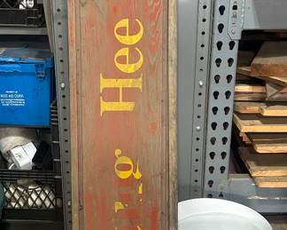 Painted wooden sign