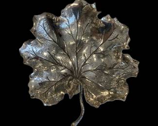 Buccellati, Italian Sterling Leaf Dish 