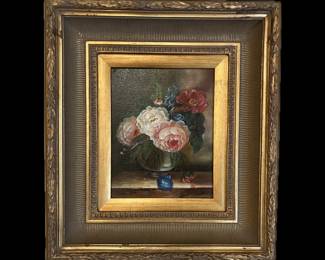 20th Century Original Oil on Canvas, 19th Century Style, Framed.