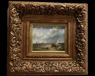 20th Century Original Oil on Canvas, 19th Century Style, Framed.