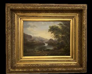 20th Century Original Oil on Canvas, 19th Century Style, Framed.