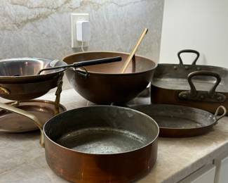 Vintage French copper cookware 
