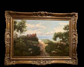 20th Century Original Oil on Canvas, 19th Century Style, Framed.