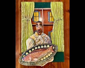 Original Mixed Media Three Dimensional Sculpture Suitable For Outside Covered Display, local unknown artist, unsigned,  Anybody know the artist?