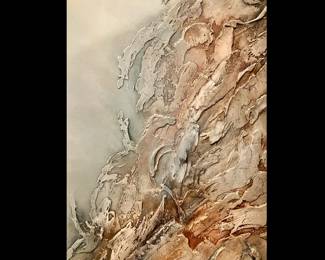 Monumental Oil and Gesso on Canvas Circa Last Quarter of the 20th Century Signed  "Shaw"