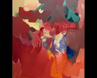 Ann Harding, American, Louisiana, Professor Emerita, Louisiana State University, Original Oil on Canvas, "First Color", 48 inches high by 42 inches wide