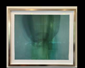 Mallory Page, American, Louisiana, born 1983, “Contact”, Archival Pigment Print on Paper, signed, numbered 28/50, custom framed in a 22k white gold finished corner frame and museum glass, 38” high by 44” wide.