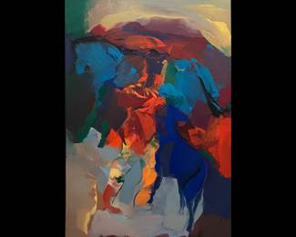 Ann Harding, American, Louisiana, Professor Emerita, Louisiana State University, Original Oil on Canvas, "Aegean Foal", 44 inches high by 30 inches wide
