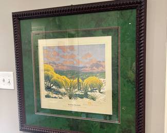 Gustave Baumann “Palo Verde and Ocotillo” Lithograph