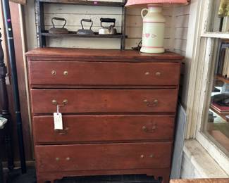 Hudson Valley primitive red dresser!
