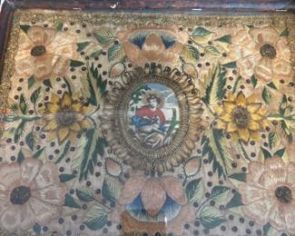 Antique Silk embroidered art. France