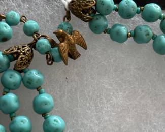 Mariam Haskell w/ bluebird clasp