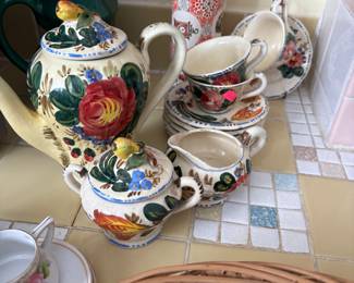 Majolica Tea Set