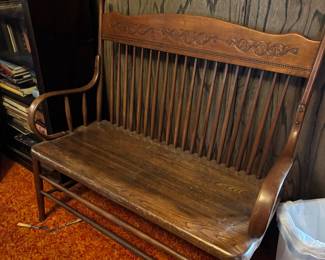 Windsor style bench. Quarter sawn! So pretty