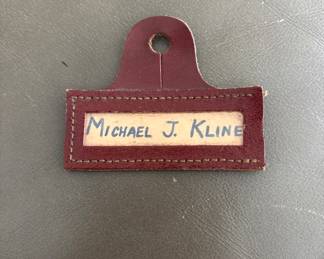 Leather military name tag WW2