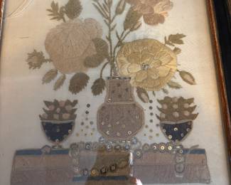 Silk embroidered art1800’s