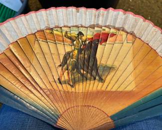 Vintage Spanish art Flamenco fan
