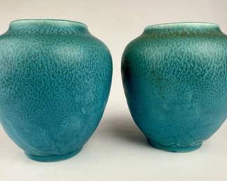 Pair Rookwood Vase 6459 Blue