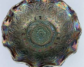 Fenton Persian Medallion Carnival Glass Bowl