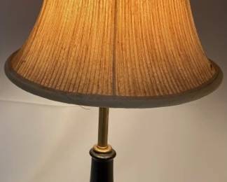 Brass & Ceramic Black and Gold Table Lamp