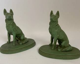 Green German Shepherd Dog Figurines