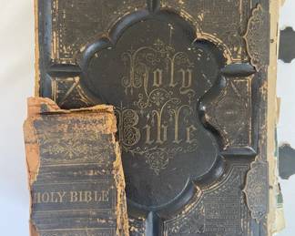 Antique Bible Illustrated, Leather Bound 1872