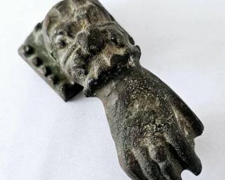 Antique Victorian Cast Iron Hand Door Knocker