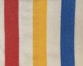 Vintage Mulitcolor Stripe Wool Blanket