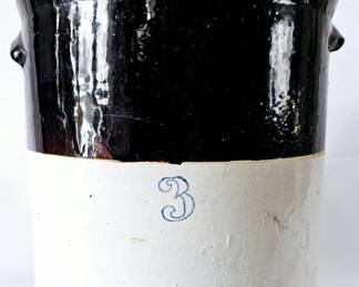 Antique 3 Gallon Stoneware Crock